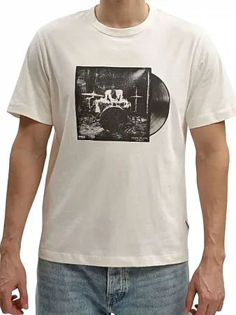 PEPE JEANS - Ανδρικό T-shirt  Regular Fit SAWER TEE PM501073 (803) Off White