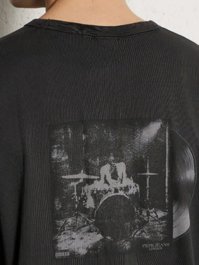 PEPE JEANS - Ανδρικό T-shirt Oversized SPENCER TEE PM5010164 (999) Black