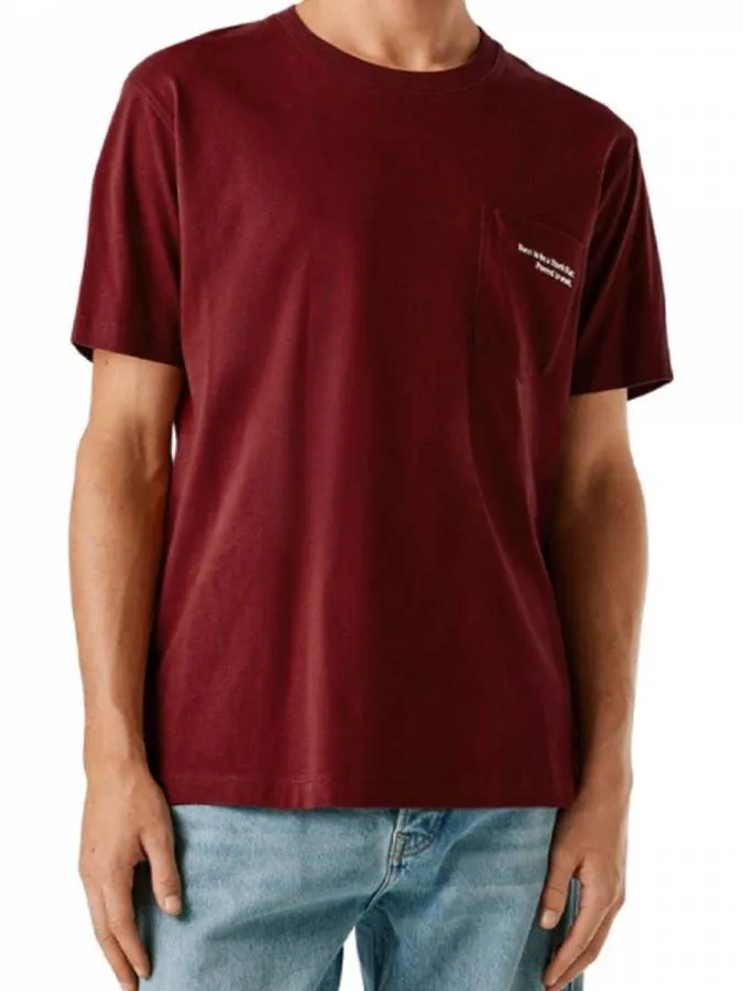 PEPE JEANS - Ανδρικό T-shirt Regular Fit SOMER SS TEE PM5010165 (287) Currant Red