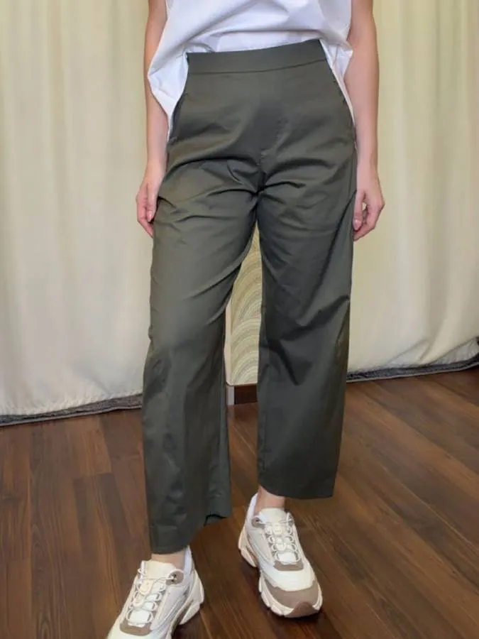 MOUTAKI - Γυναικείο παντελόνι 26.03.06 Χακί