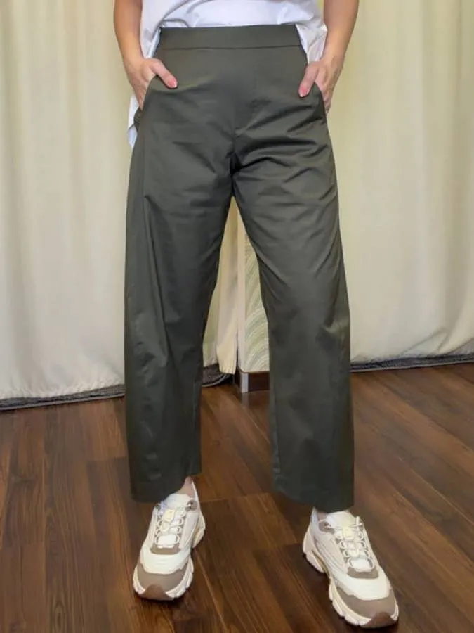 MOUTAKI - Γυναικείο παντελόνι 26.03.06 Χακί