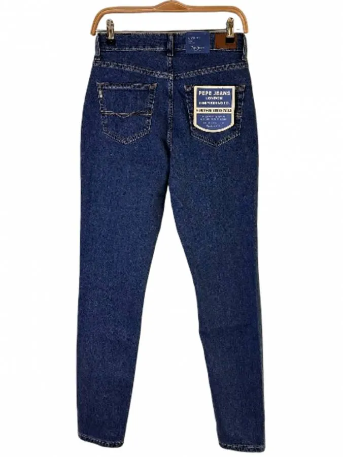 PEPE JEANS - Γυναικείο jean High-Rise Taper Fit Jeans - Violet PL204176 (000) Medium Dark Wiser