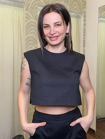 MOUTAKI - Γυναικείο τοπ 26.01.56 Μαύρο