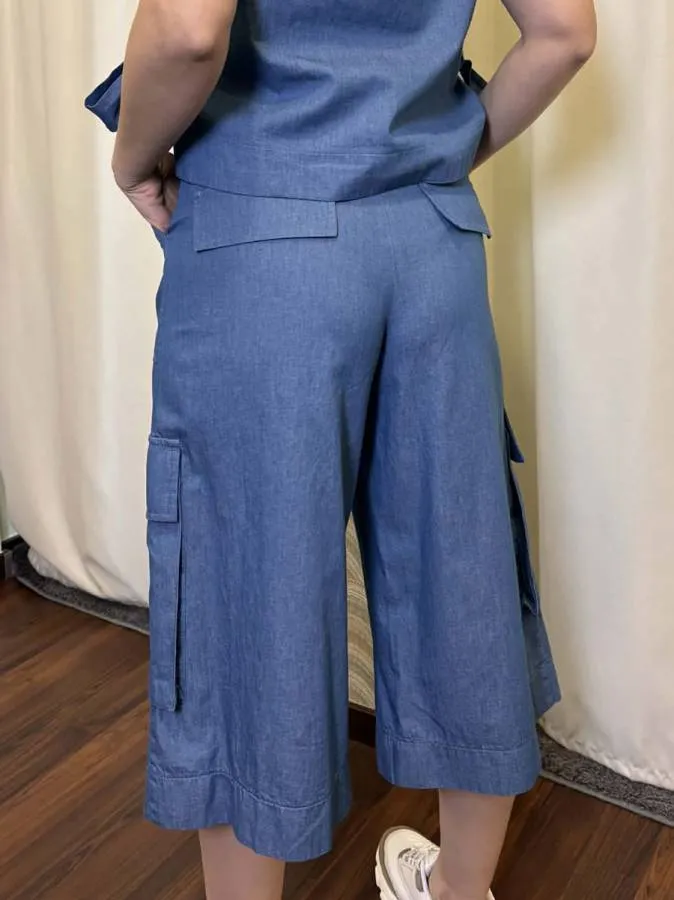 MOUTAKI - Γυναικεία παντελόνα 26.03.35 Μπλε