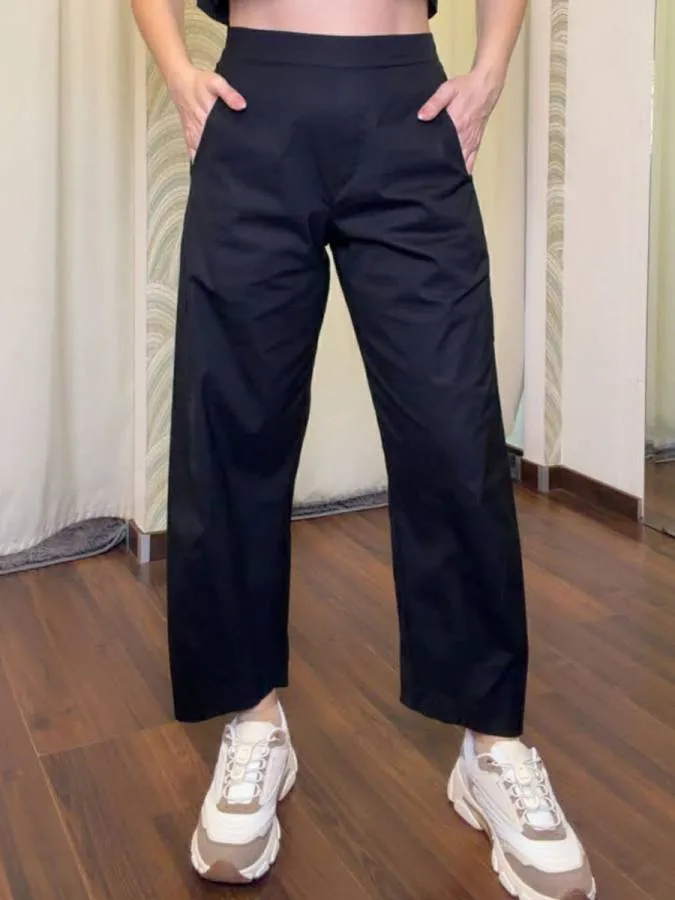 MOUTAKI - Γυναικείο παντελόνι 26.03.06 Μαύρο