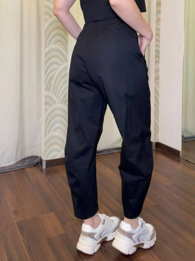 MOUTAKI - Γυναικείο παντελόνι 26.03.06 Μαύρο