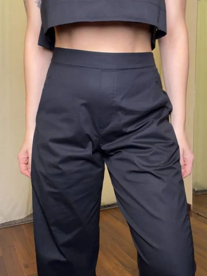 MOUTAKI - Γυναικείο παντελόνι 26.03.06 Μαύρο