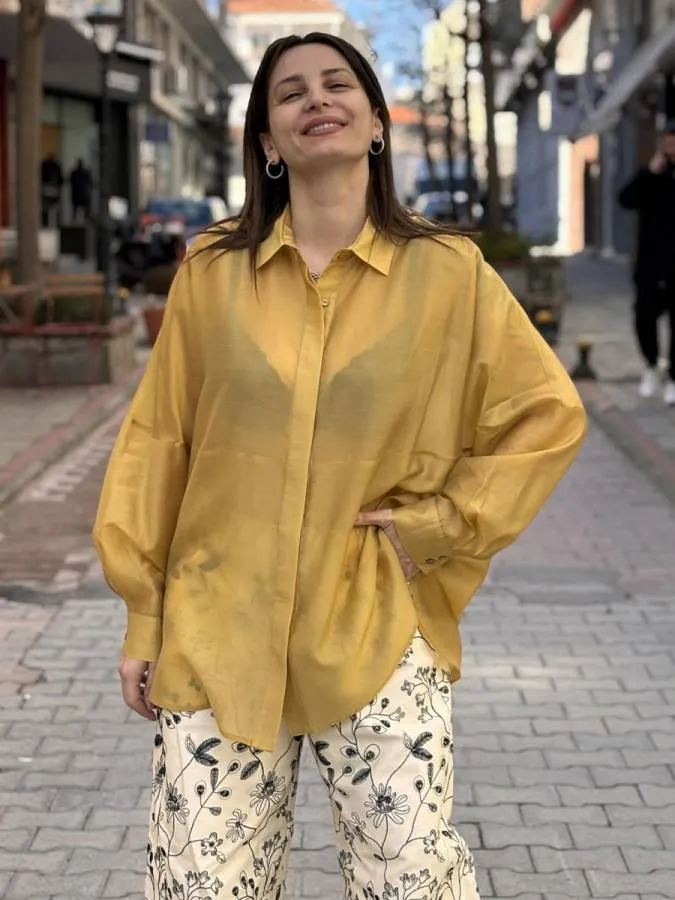 ACCESS - Γυναικείο πουκάμισο 63-7071-YELLW