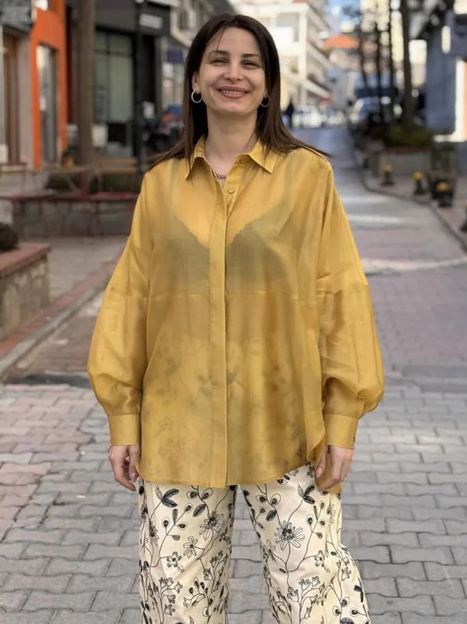 ACCESS - Γυναικείο πουκάμισο 63-7071-YELLW