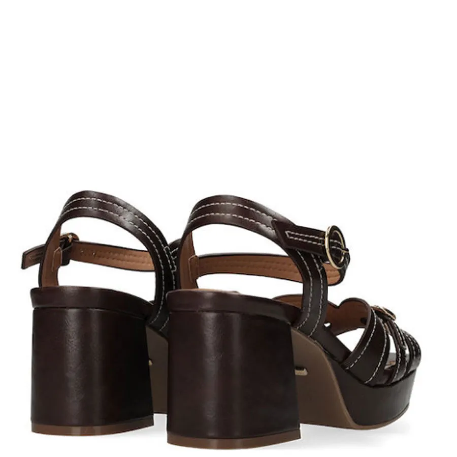 MEXX - Γυναικεία πέδιλα TOBIE NICKY MI001603061W-2006 Dark Cognac