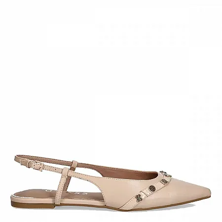 GUESS - Γυναικεία Μπαλαρίνα με λουράκια DORLEE FLPDORLEA05 Μπέζ