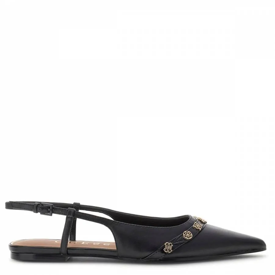 GUESS - Γυναικεία Μπαλαρίνα με λουράκια DORLEE FLPDORLEA05 Μαύρο