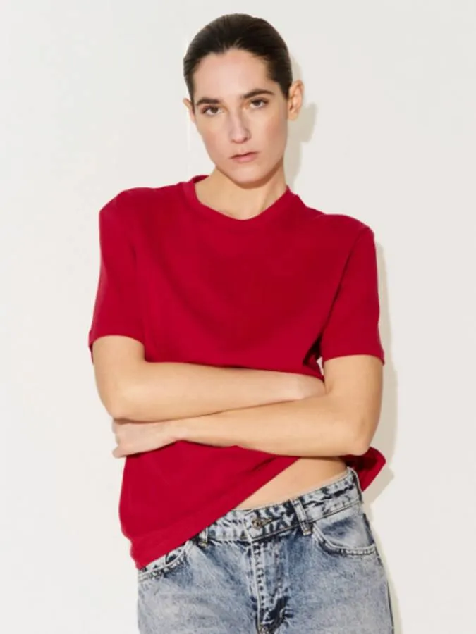 LUMINA - Γυναικείο T-shirt L5511 Κόκκινο