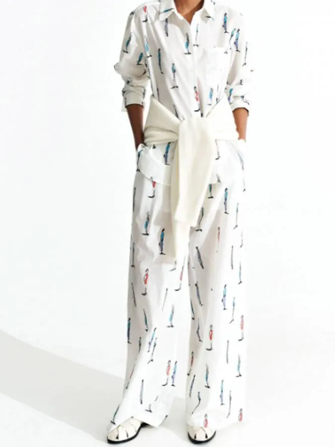 LUMINA - Γυναικείο παντελόνι LC260105 Λευκό