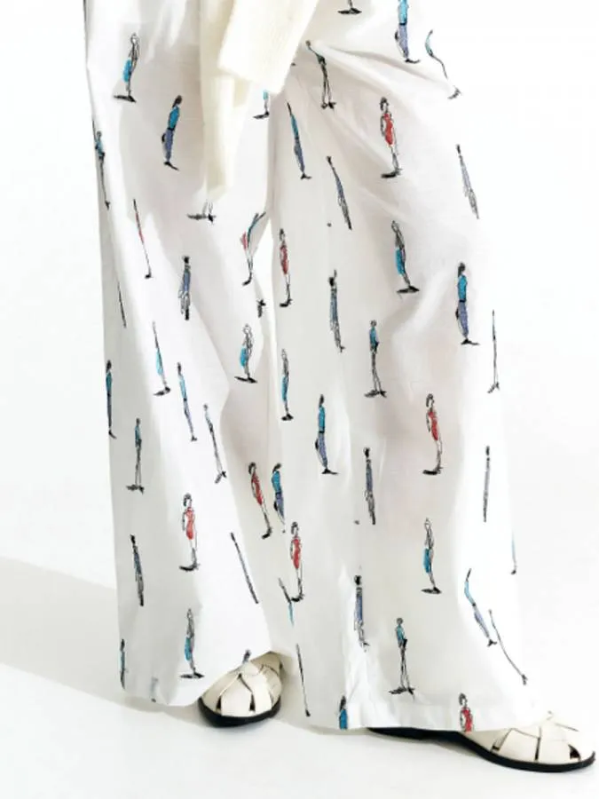 LUMINA - Γυναικείο παντελόνι LC260105 Λευκό