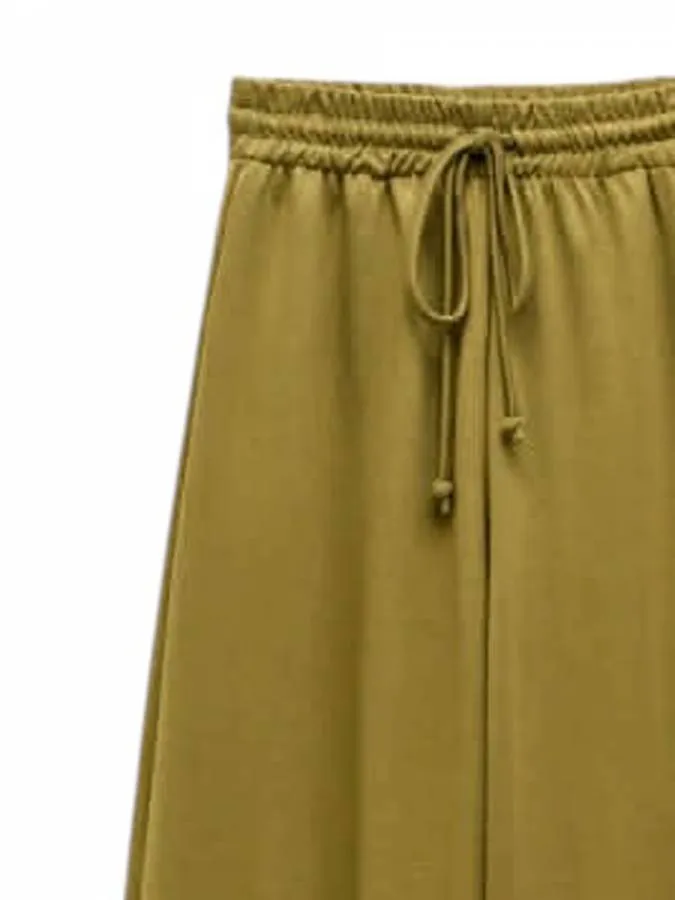 LUMINA - Γυναικείο παντελόνι L9329 Λαδί