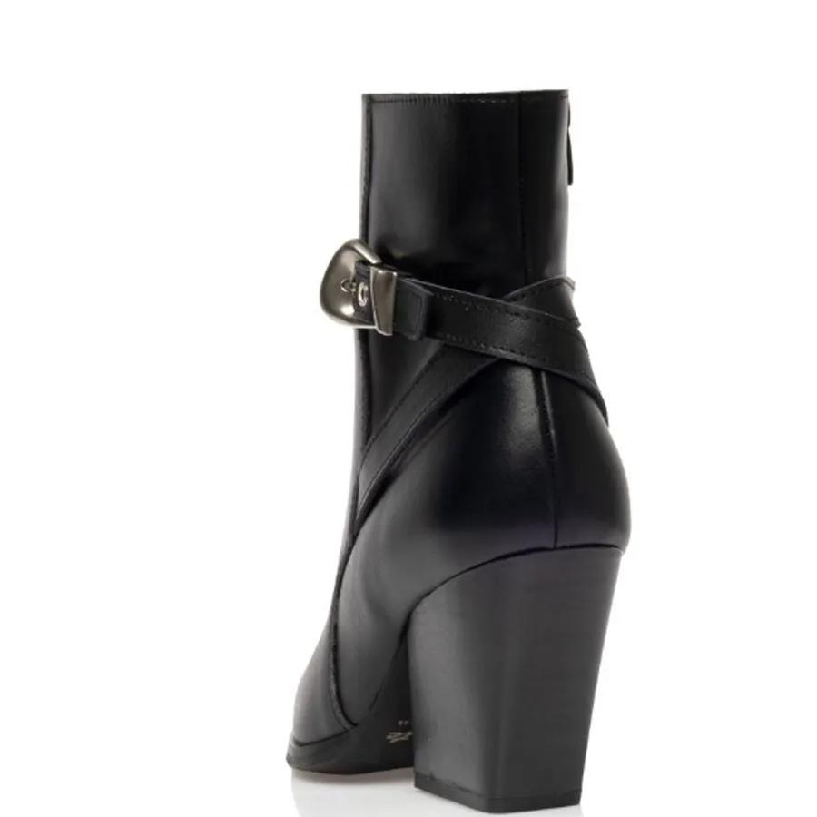 SANTE - Γυναικεία μποτάκια με ιδιαίτερα άνετη φόρμα 25-551-01 Μαύρο