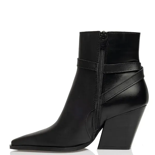 SANTE - Γυναικεία μποτάκια με ιδιαίτερα άνετη φόρμα 25-551-01 Μαύρο