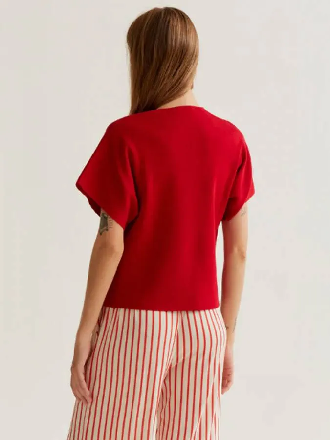 COMPANIA FANTASTICA - Γυναικεία ζακέτα 61C/10222/2S0 Red