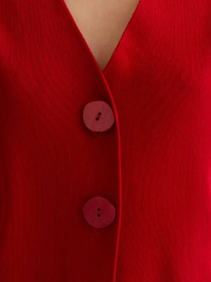 COMPANIA FANTASTICA - Γυναικεία ζακέτα 61C/10222/2S0 Red
