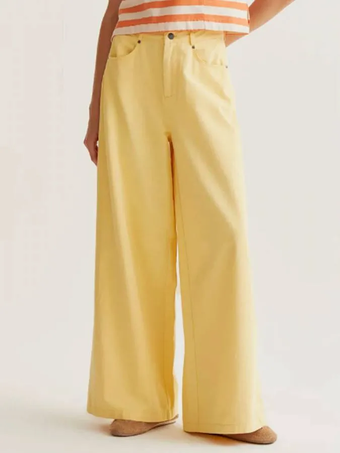 COMPANIA FANTASTICA - Γυναικείο παντελόνι 61C/11044/034 Yellow