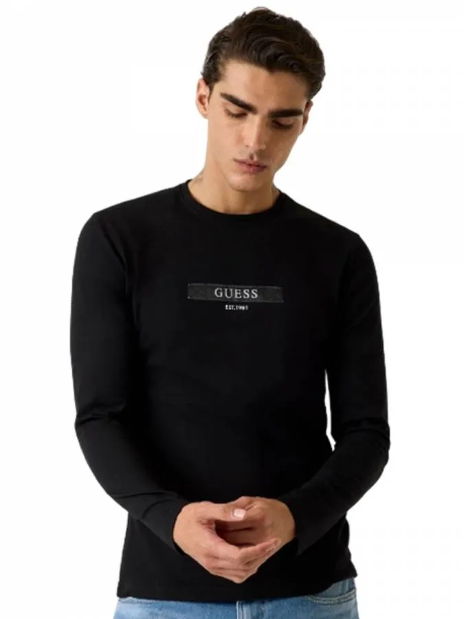 GUESS - Ανδρική μπλούζα M6RI18J1314-JBLK Μαύρο