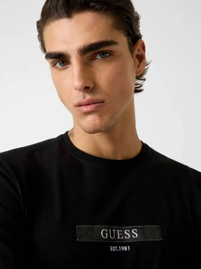 GUESS - Ανδρική μπλούζα M6RI18J1314-JBLK Μαύρο