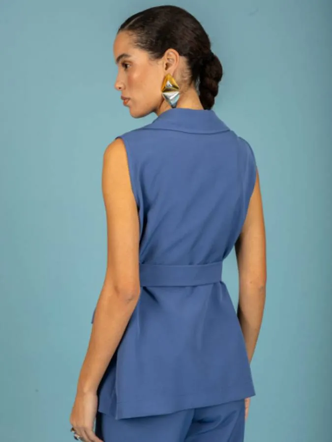 CHATON - Γυναικείο γιλέκο Fernanda 131-61117-Denim (747)
