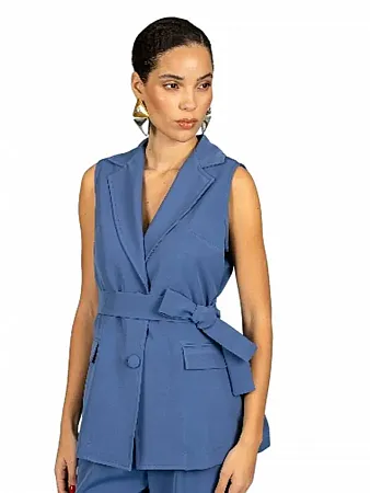CHATON - Γυναικείο γιλέκο Fernanda 131-61117-Denim (747)