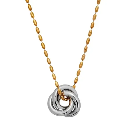 ALMYNOMA - Γυναικείο κολιέ LINKED HARMONY Silver/Gold