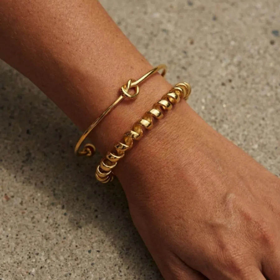 ALMYNOMA - Γυναικείο βραχιόλι SPIRAL CUFF Gold