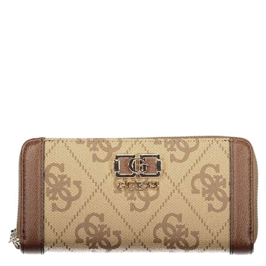 GUESS - Γυναικείο πορτοφόλι KARNILLA LOGO SLG OS9901146 Latte Logo/Brown