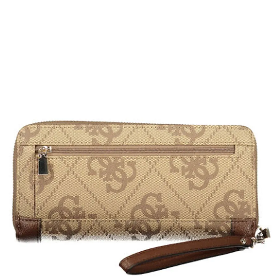 GUESS - Γυναικείο πορτοφόλι KARNILLA LOGO SLG OS9901146 Latte Logo/Brown
