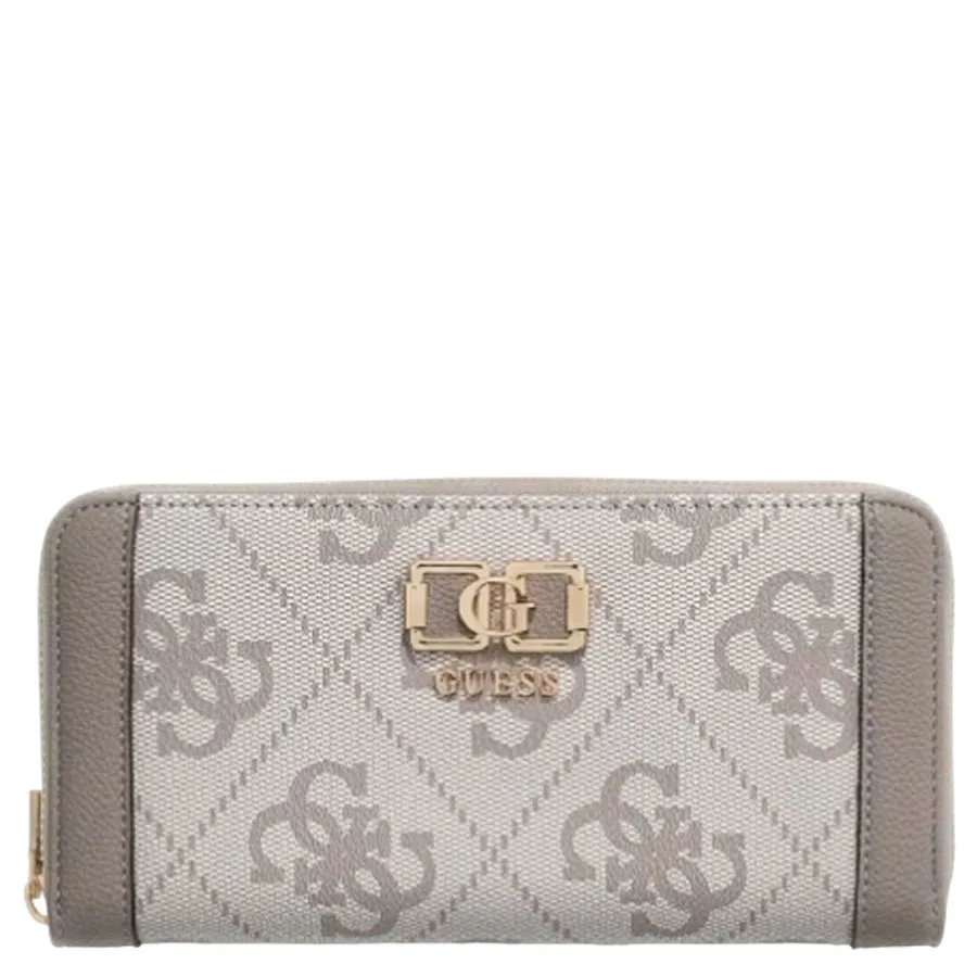 GUESS - Γυναικείο πορτοφόλι KARNILLA LOGO SLG OS9901146 Dark Taupe Logo