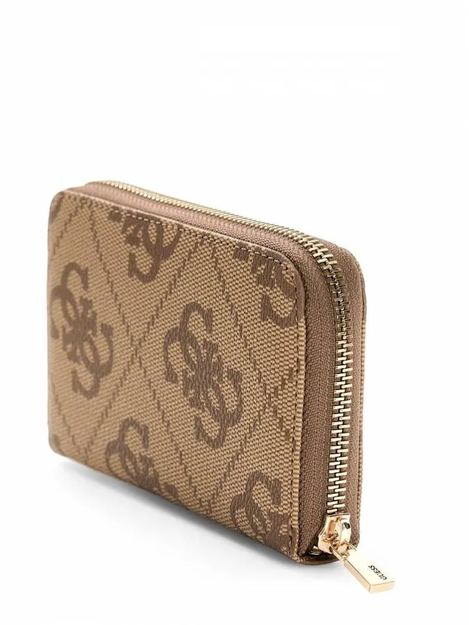 GUESS - Γυναικείο πορτοφόλι LAUREL II SLG SO7459140 Latte Logo/Brown