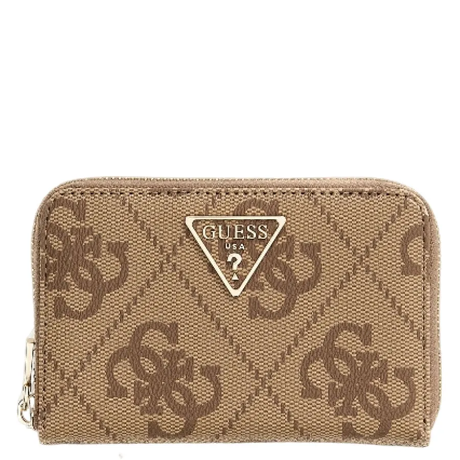 GUESS - Γυναικείο πορτοφόλι LAUREL II SLG SO7459140 Latte Logo/Brown