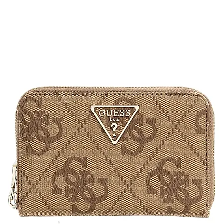 GUESS - Γυναικείο πορτοφόλι LAUREL II SLG SO7459140 Latte Logo/Brown