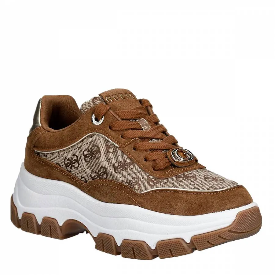 GUESS - Γυναικεία sneakers BERRETT3 FLPBT3FAL12-BEIBR Καφέ