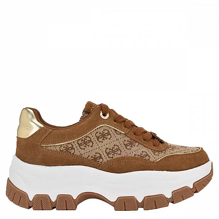 GUESS - Γυναικεία sneakers BERRETT3 FLPBT3FAL12-BEIBR Καφέ