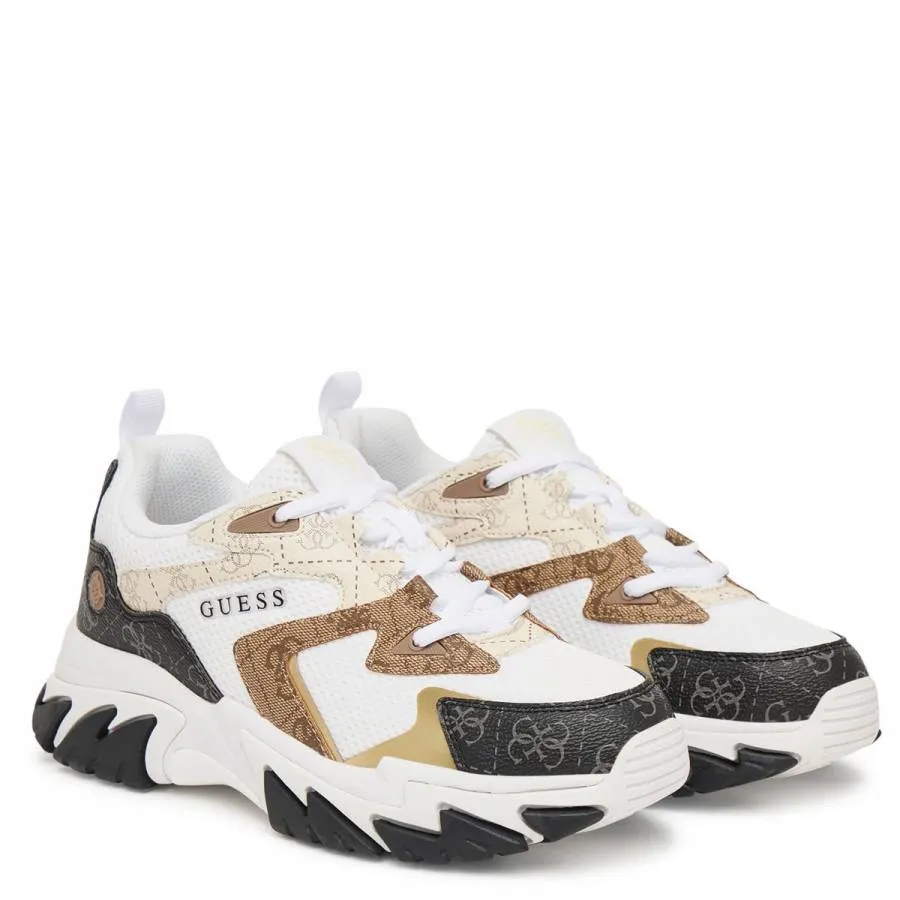 GUESS - Γυναικεία sneakers NOTISS FLPNTSFAL12-BEIBR Καφέ
