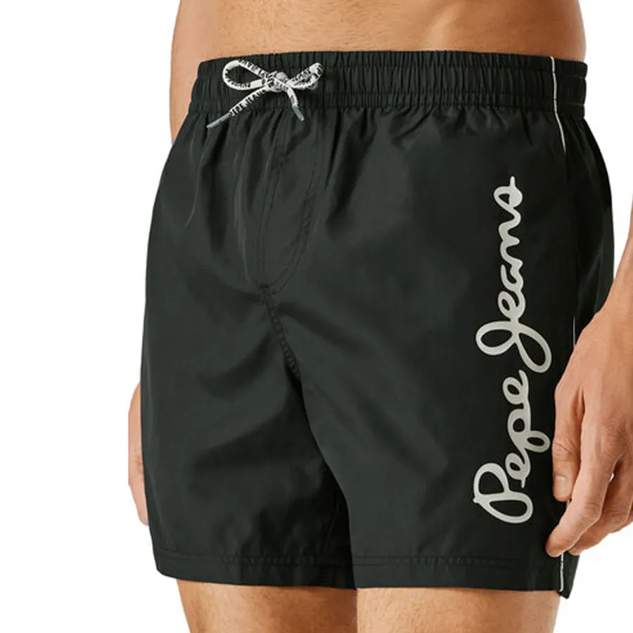 PEPE JEANS - Ανδρικό μαγιό LOGO SWIMSHORT PMB100006 (999) Black