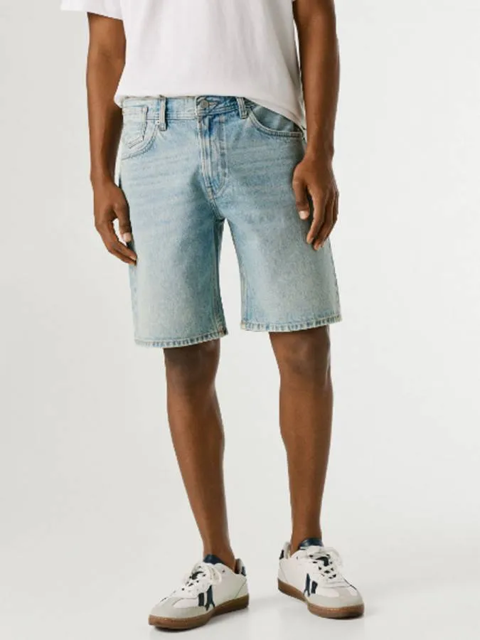 PEPE JEANS - Ανδρική βερμούδα LOOSE SHORT TOM VINTAGE LIGHT PM8000047 (000) Denim