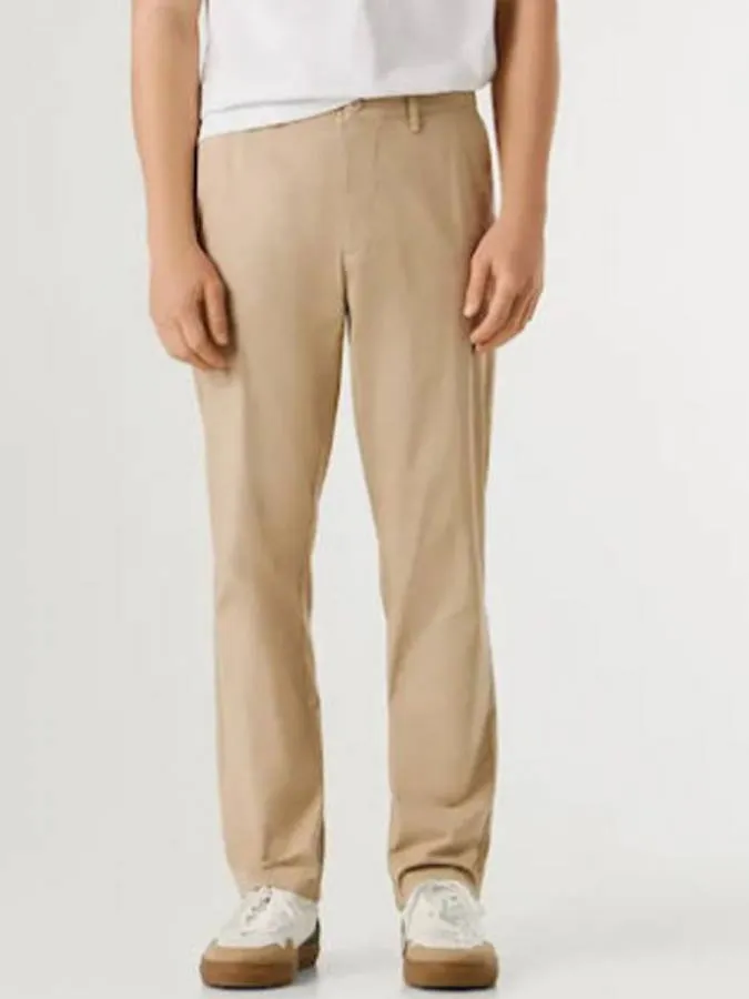 PEPE JEANS - Ανδρικό παντελόνι SLIM CHINO POPLIN  PM2100073 (845) Malt Beige