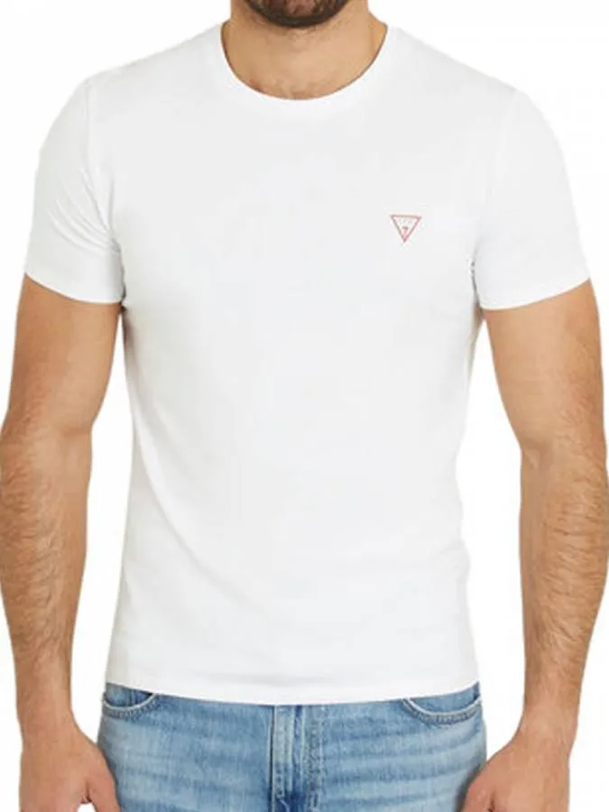 GUESS - Ανδρικό T-shirt Slim Fit M2YI24J1314-G011 Λευκό