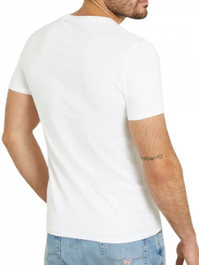 GUESS - Ανδρικό T-shirt Slim Fit M2YI24J1314-G011 Λευκό