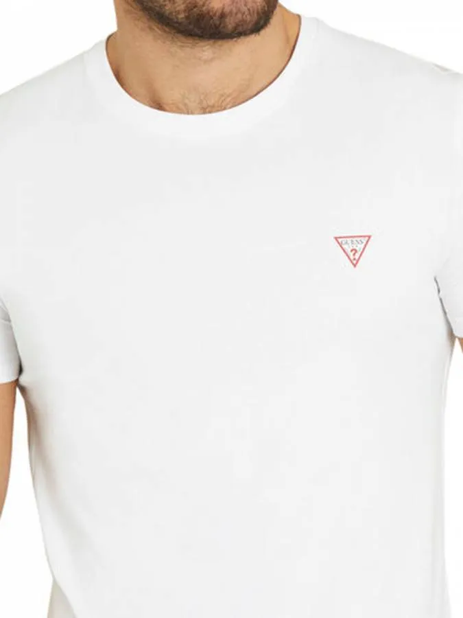 GUESS - Ανδρικό T-shirt Slim Fit M2YI24J1314-G011 Λευκό