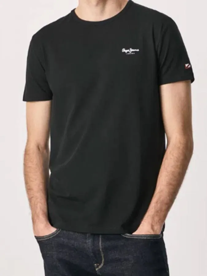 PEPE JEANS - Ανδρικό T-shirt Slim Fit ORIGINAL BASIC 3 N PM508212 (999) Black