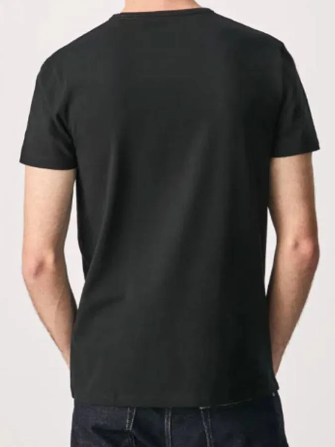 PEPE JEANS - Ανδρικό T-shirt Slim Fit ORIGINAL BASIC 3 N PM508212 (999) Black
