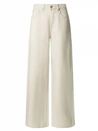 PEPE JEANS - Γυναικείο παντελόνι High-Rise Wide Fit Jeans - Jaimy PL2047404 (1S0) Ecru Linen Blend