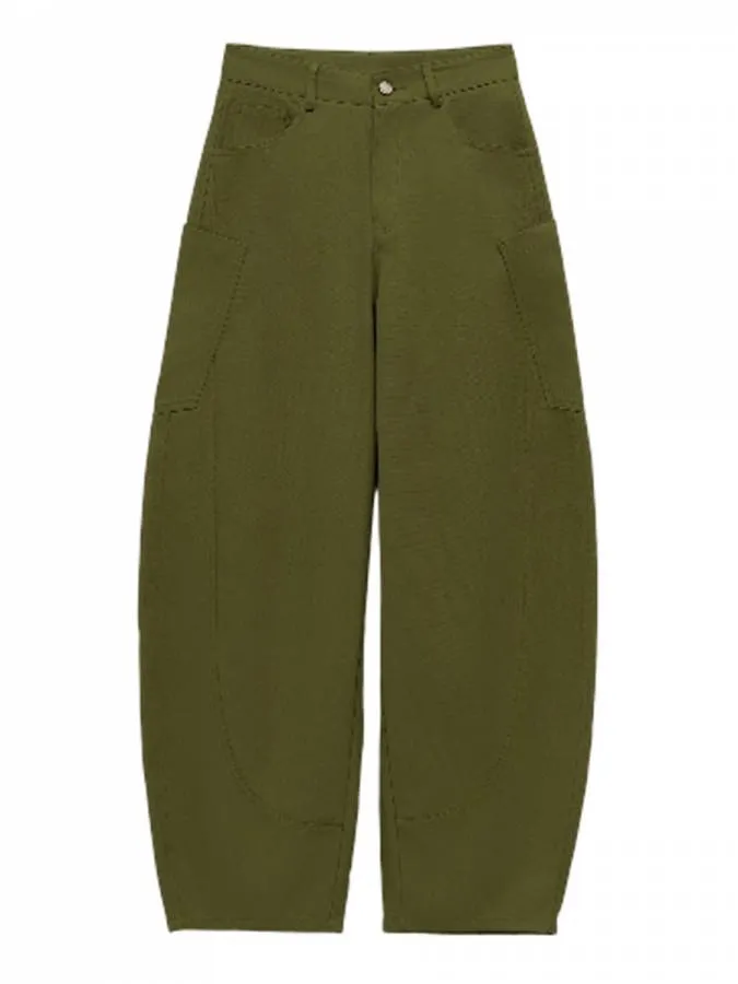LUMINA - Γυναικείο παντελόνι LD5114 Verde Militaire